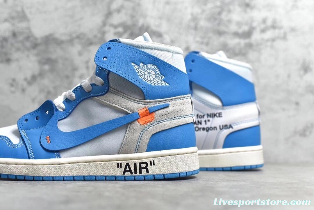 Air Jordan 1Retro High Off-White University Blue UNC