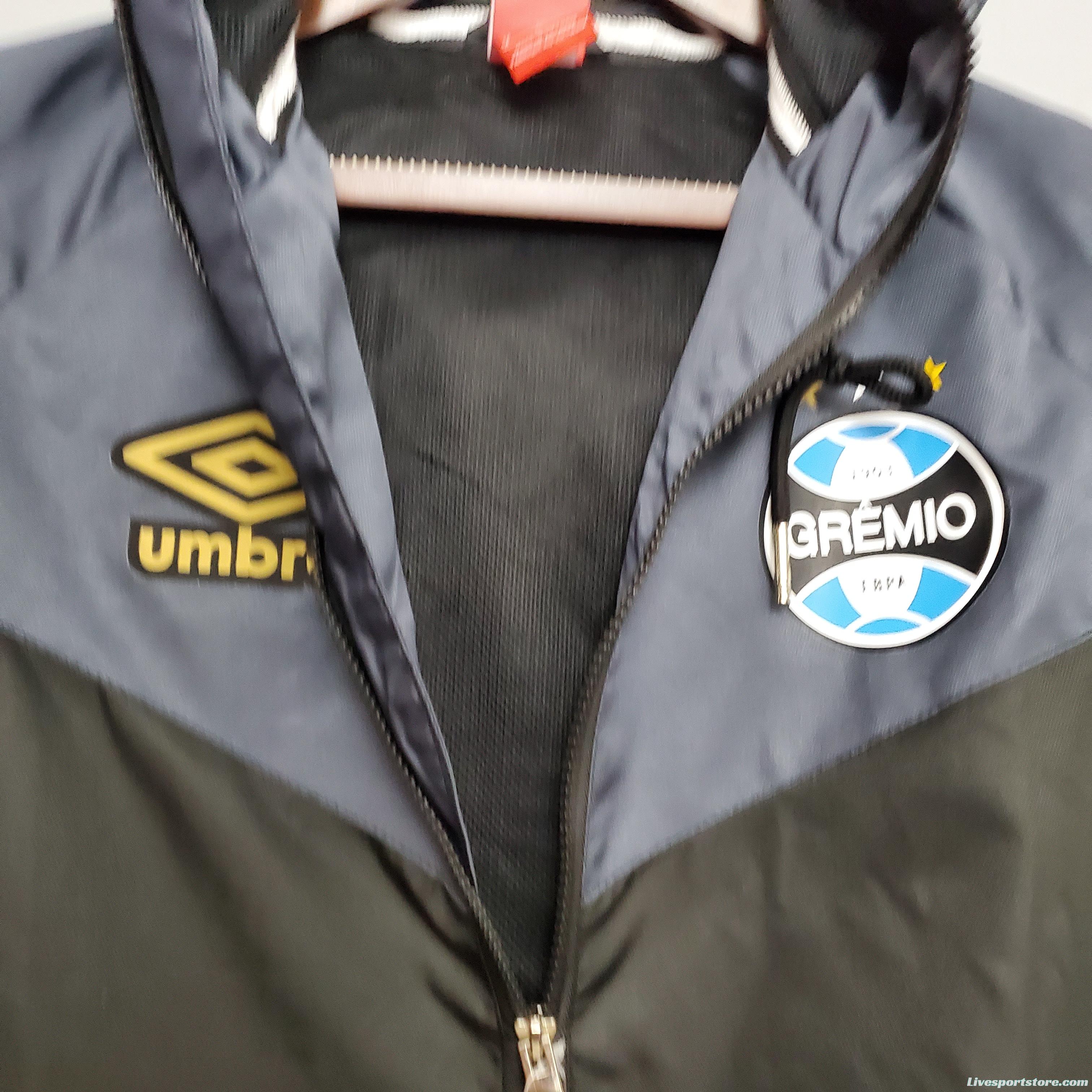 Windbreaker Gremio Black Soccer Jersey