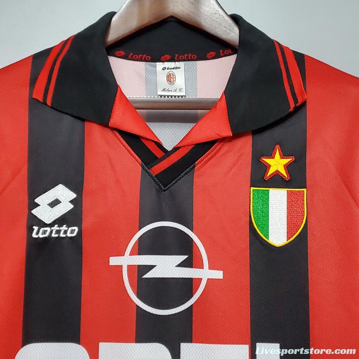 Retro 96/97 AC Milan home Soccer Jersey