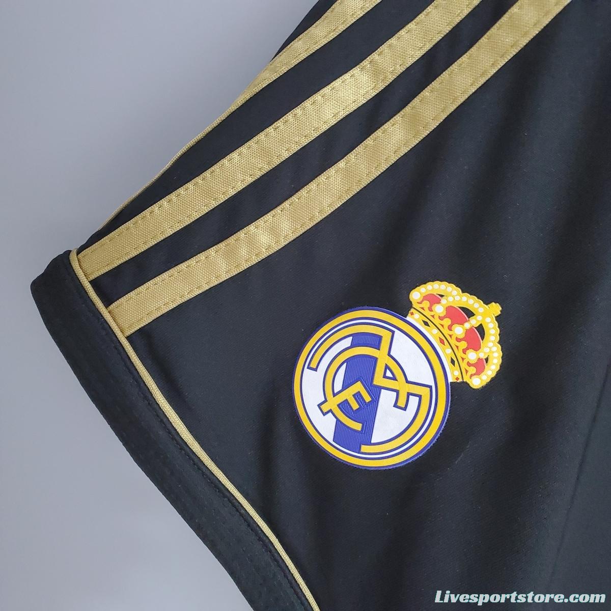 Retro shorts Real Madrid 11/12 away black Soccer Jersey