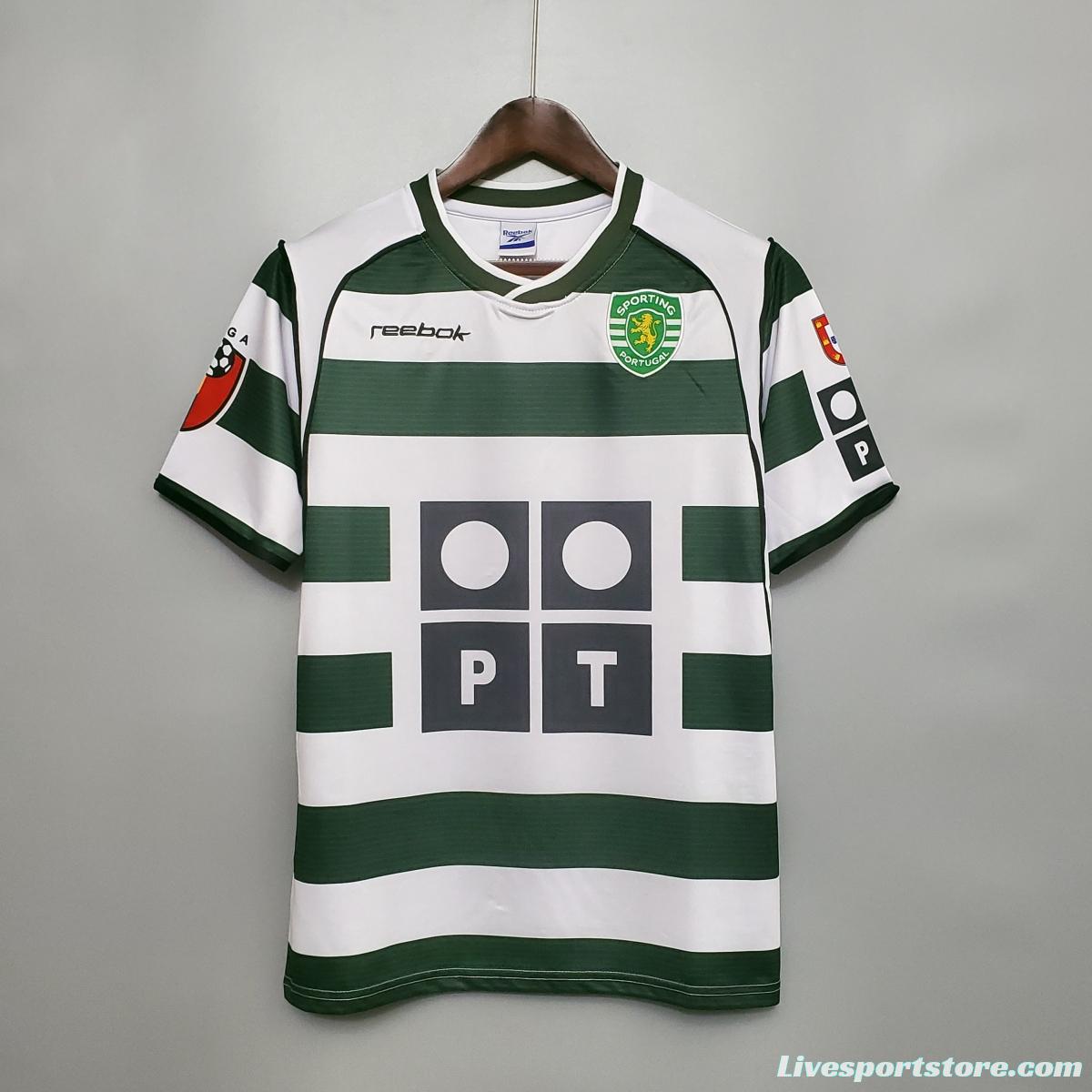 Retro Sporting Lisbon 01/03 home Soccer Jersey