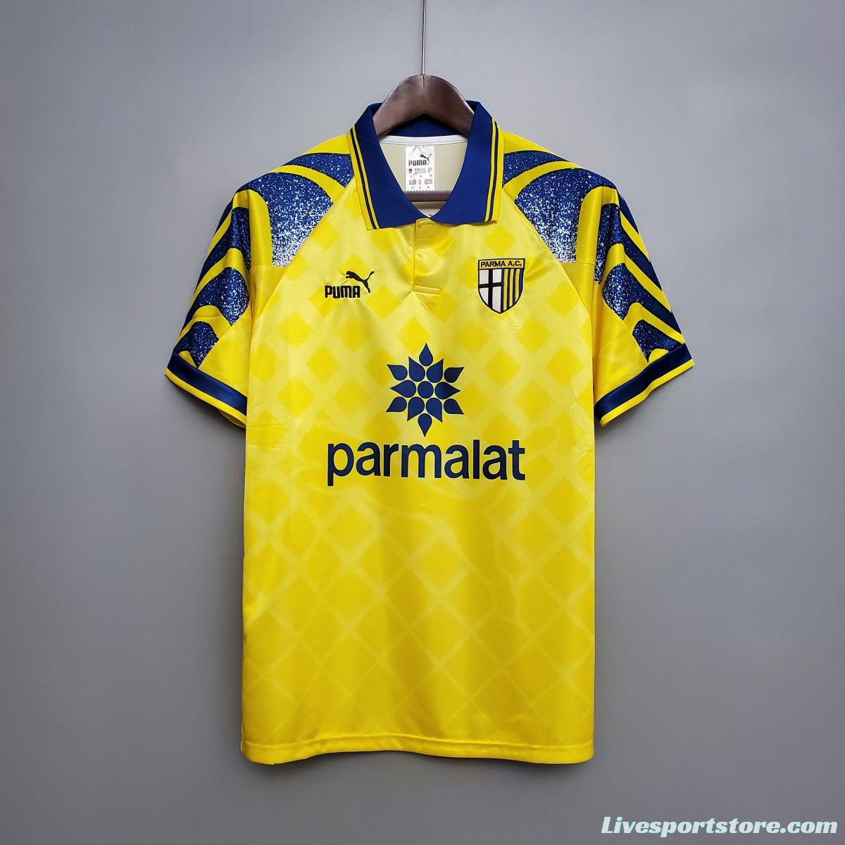 Retro Parma 95/97 Yellow Soccer Jersey