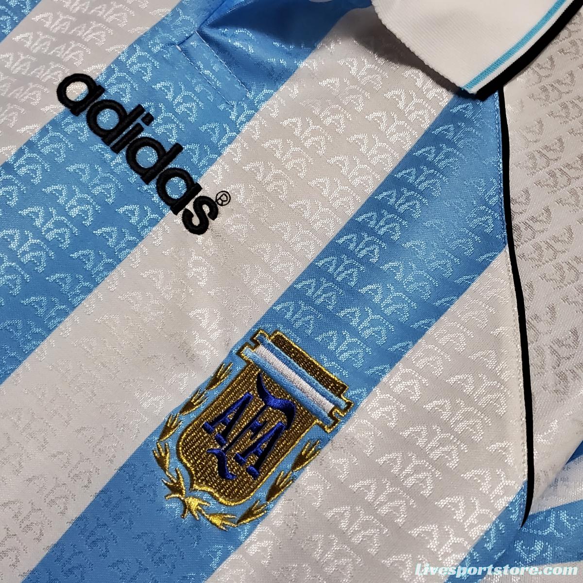 Retro 1996 Argentina Home Jersey