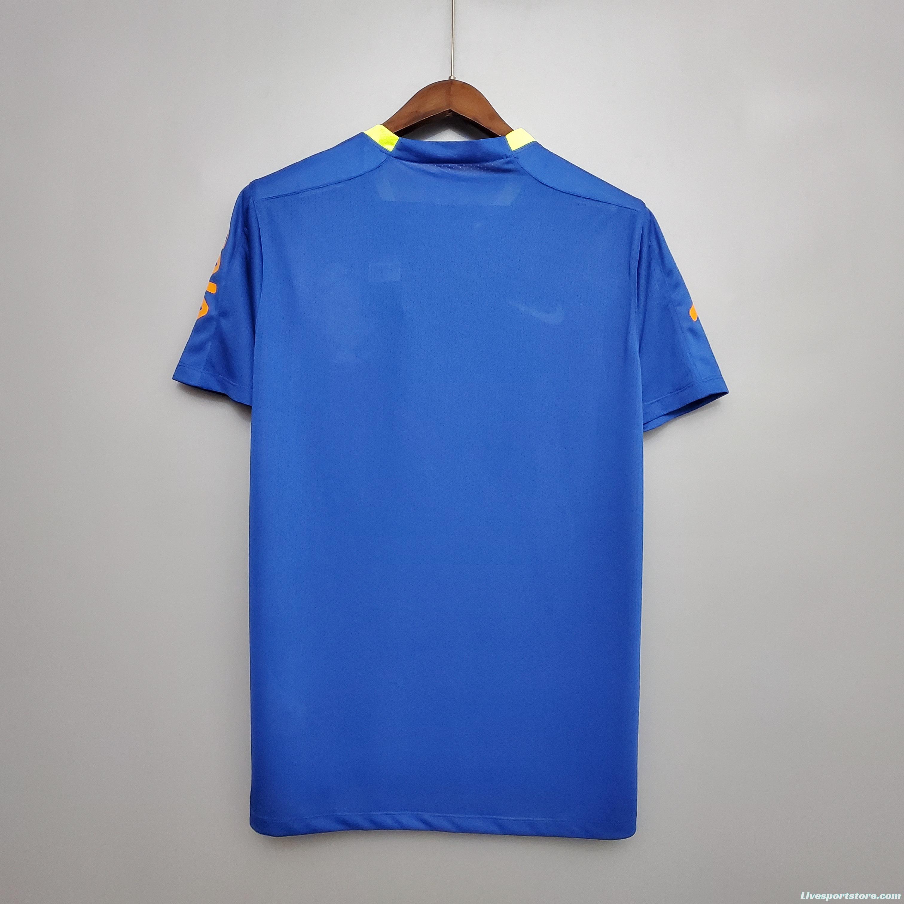 Brazil training suit blue Soccer Jersey