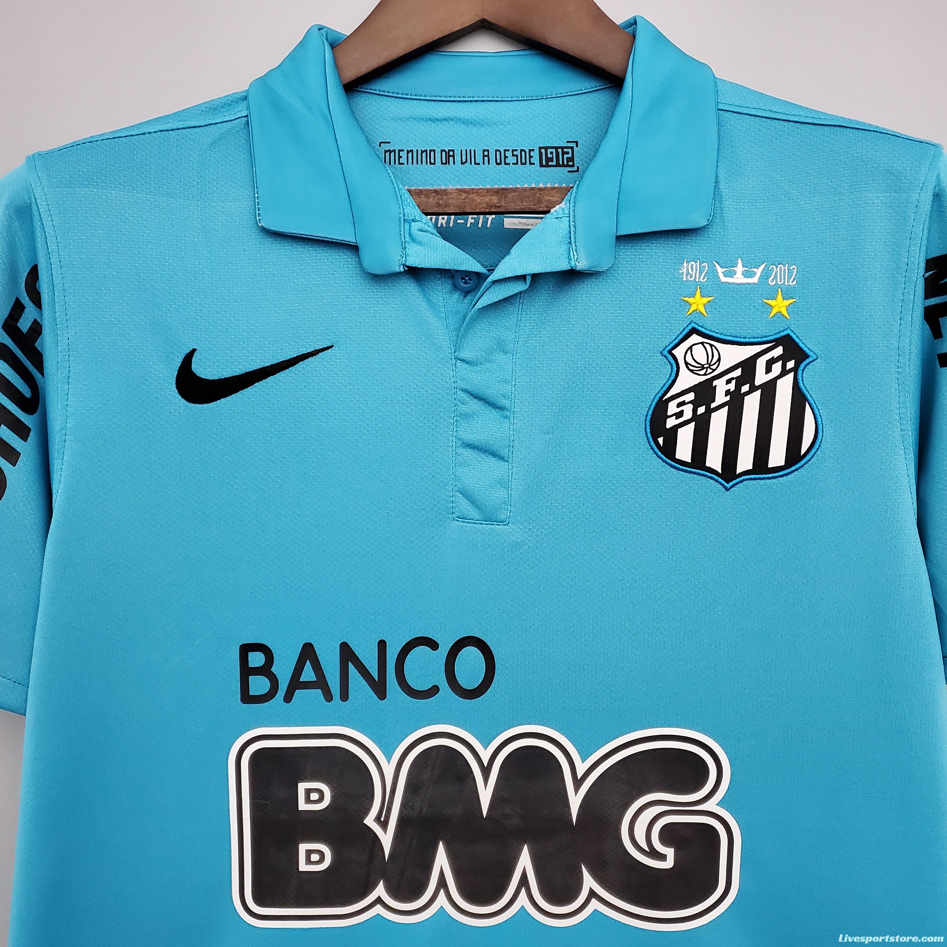 Retro 12/13 Santos Third Blue Soccer Jersey