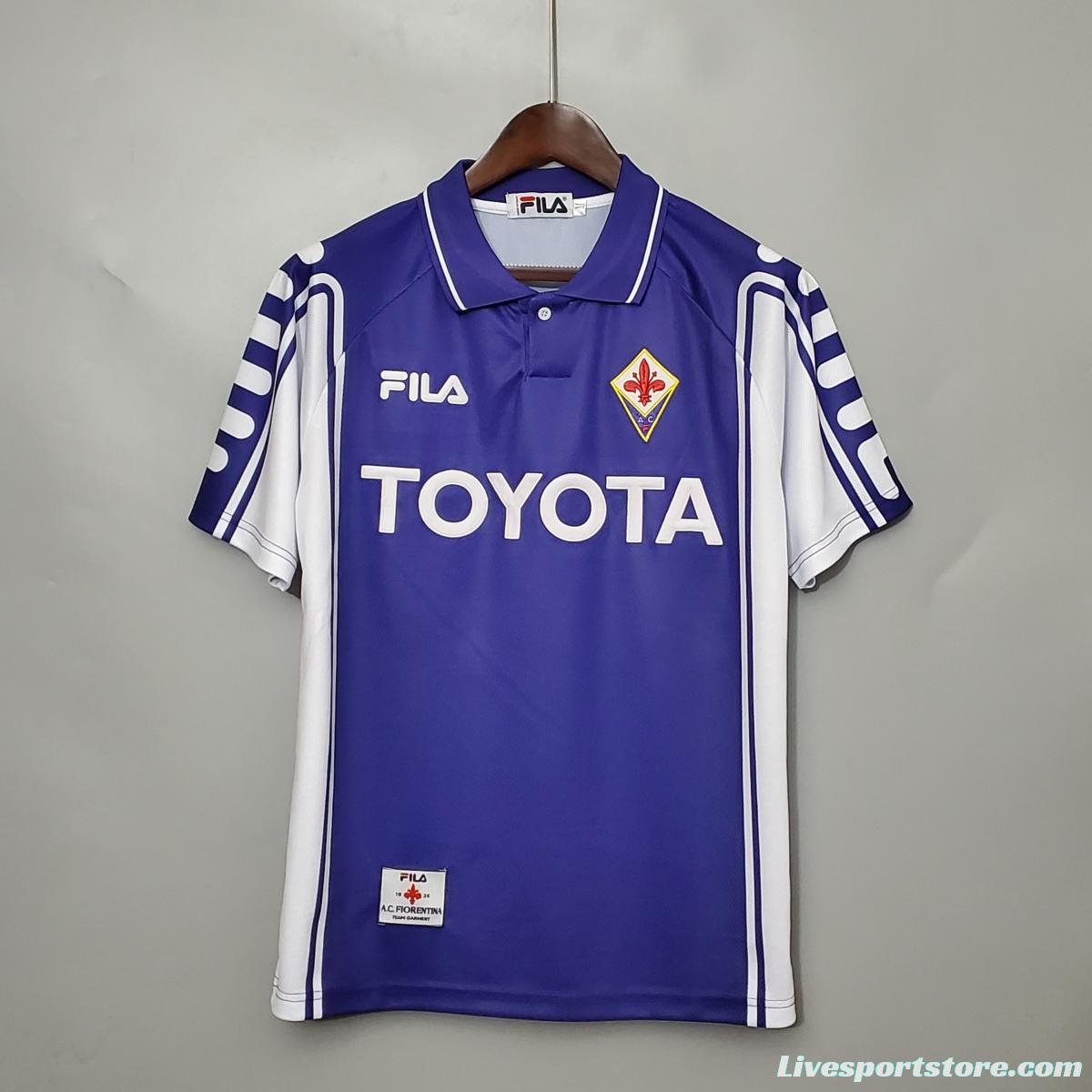 Retro 99/00 Fiorentina home Soccer Jersey