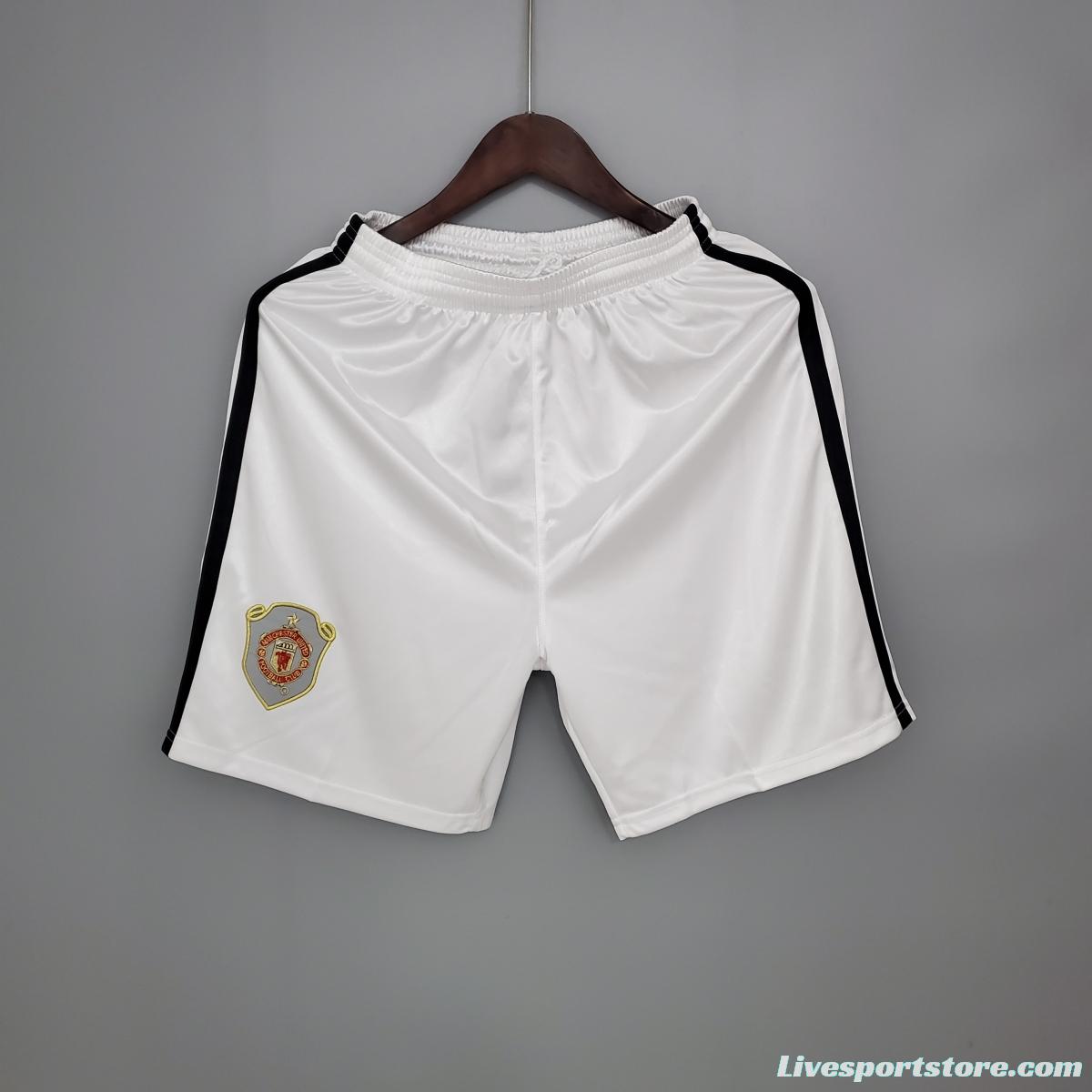 Retro shorts Manchester United 99/00 home white Soccer Jersey