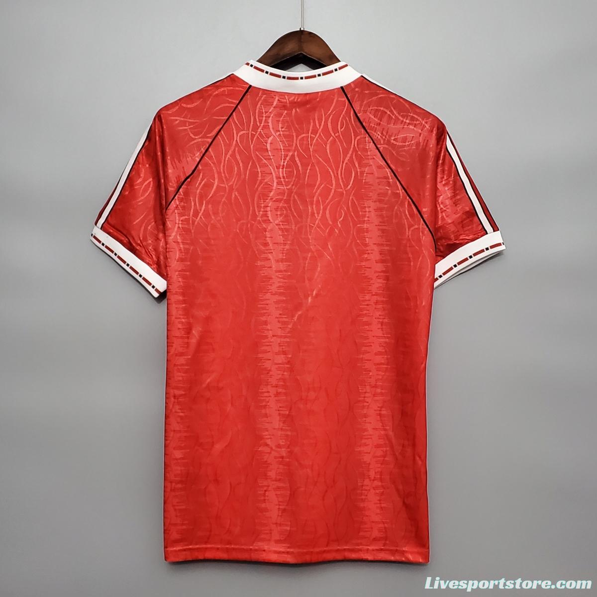 Retro 90/92 Manchester United home Soccer Jersey