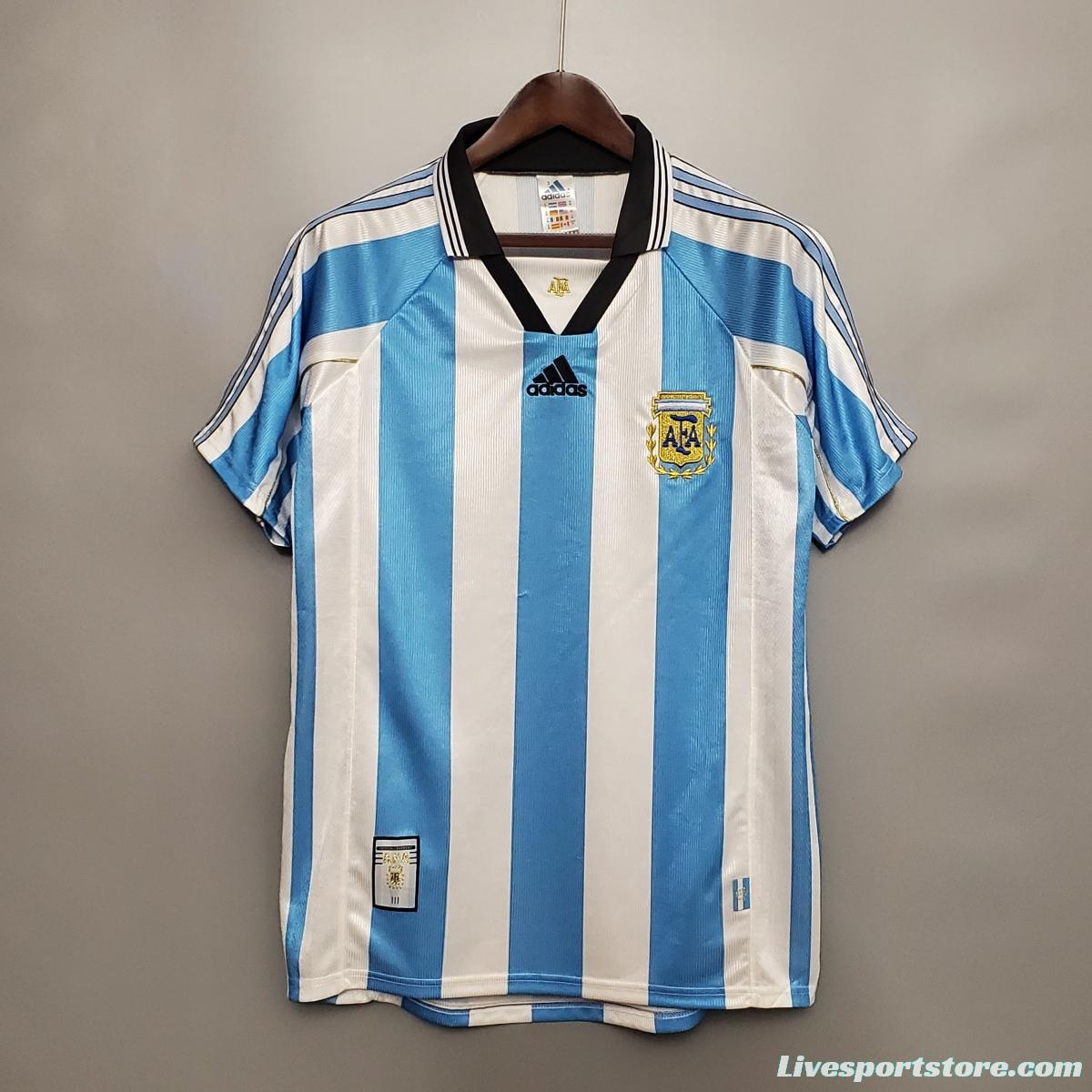 Retro Argentina 1998 home Soccer Jersey