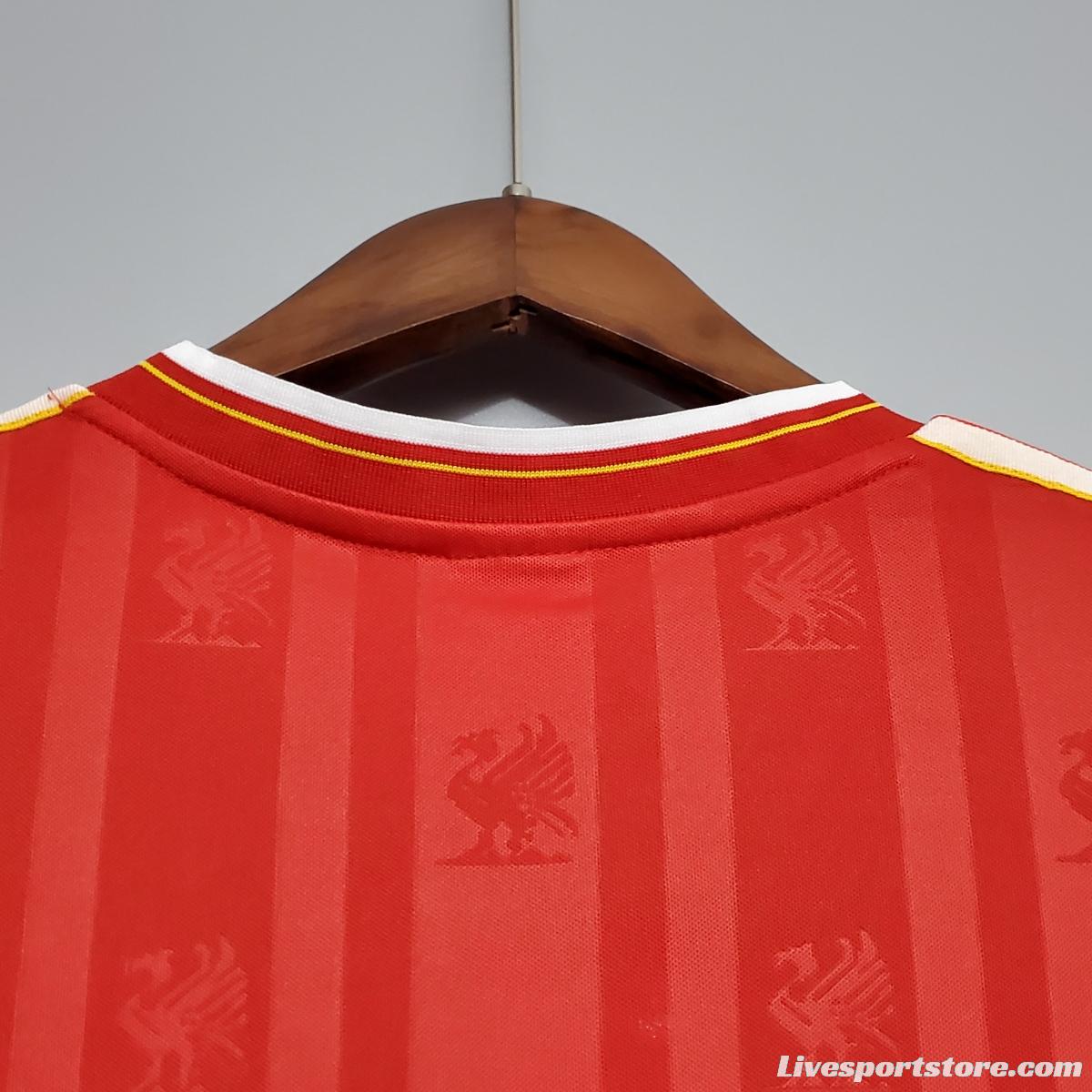 Retro 85/86 Liverpool home Soccer Jersey