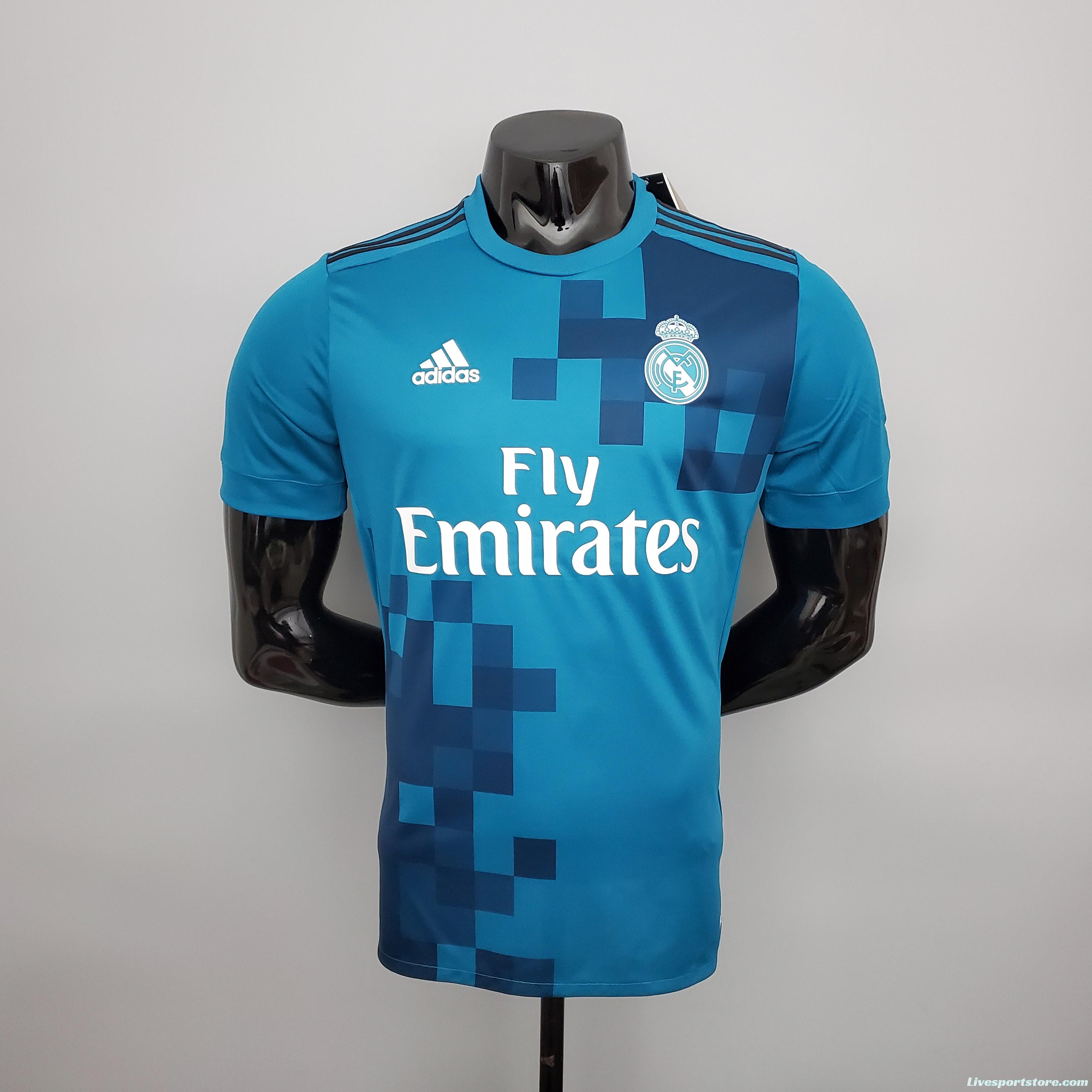 17/18 player version Real Madrid third away Soccer Jersey