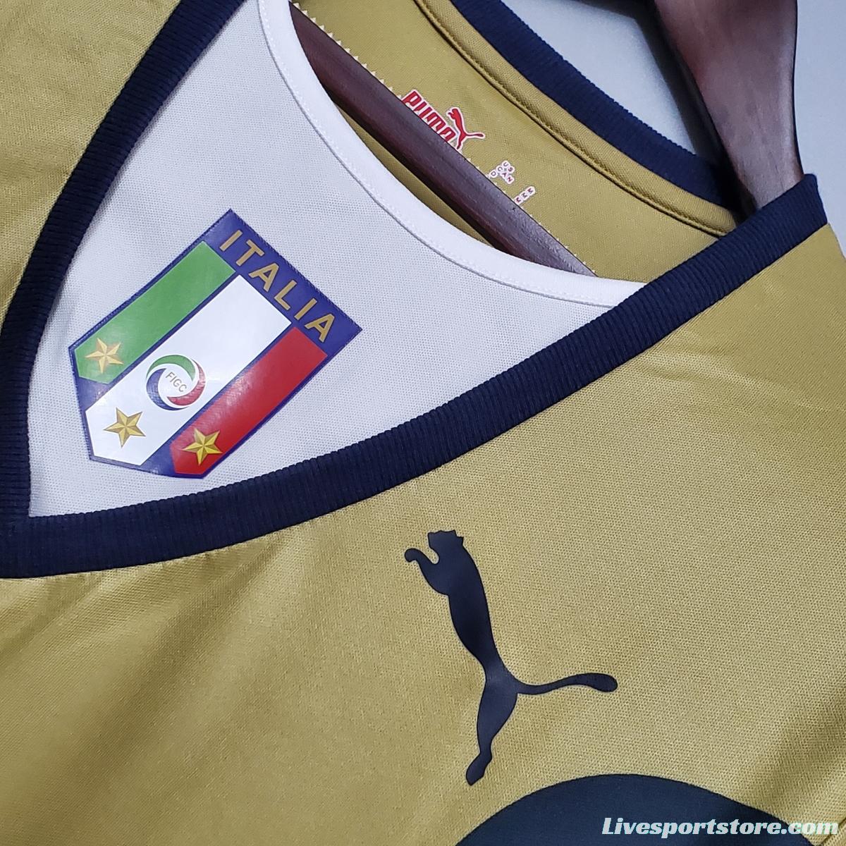 Retro 2006 Italy Golden Soccer Jersey