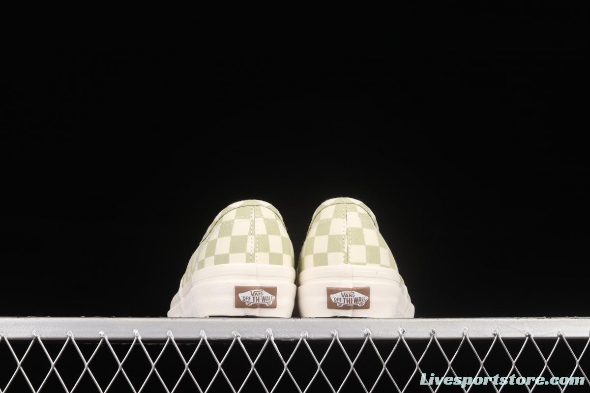 Vans Authentic Anaheim series classic green and white checkered low-top casual board shoes VN0A5HZS9F0