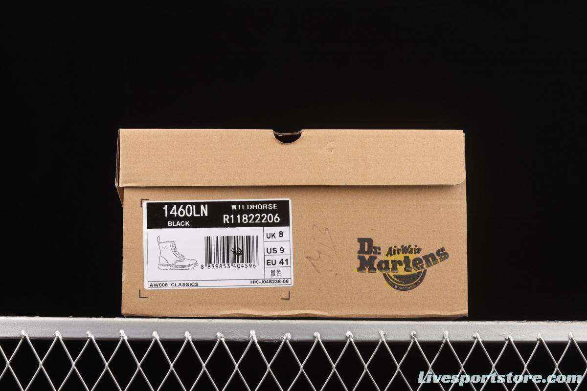 Dr.martens Martin Boot 1460 Series Litchi pattern soft Leather Gao Bang R11822206