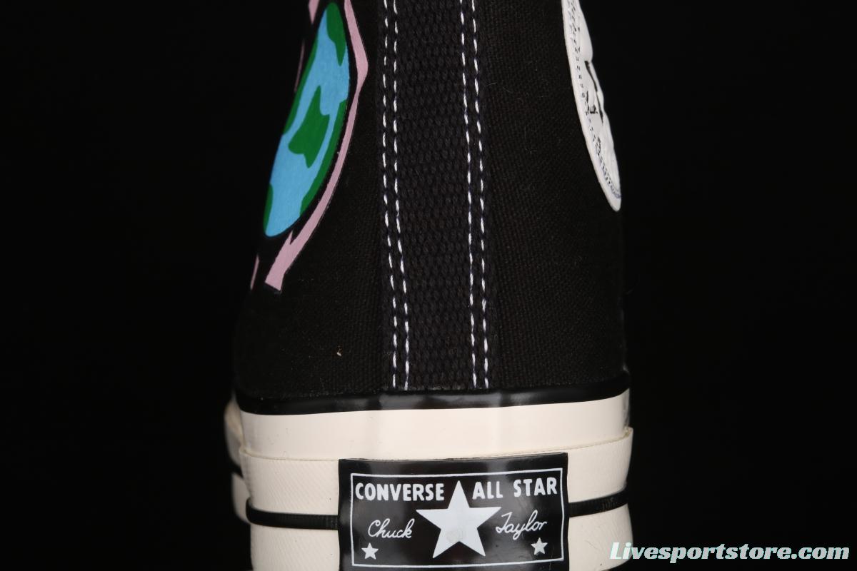 Converse Chuck Taylor All Star Seek Peace Hi Star Classic High Top Series Leisure Vulcanized Board shoes 162050C