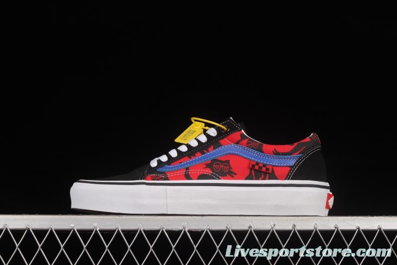 Vans Old Skool Pro Krooked Co-branded Graffiti Low-Top Casual Sneakers 0A5FCBAPC21