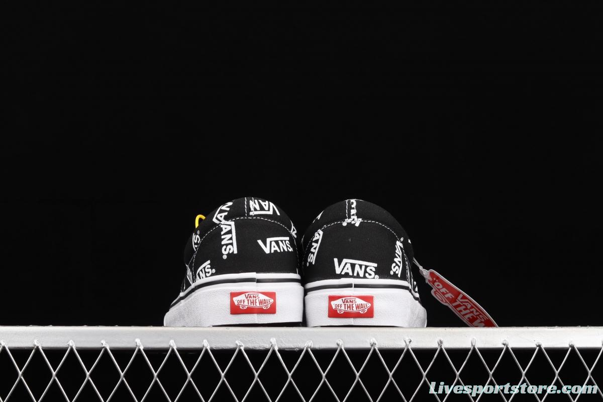 Vans Era's new classic black-and-white LOGO letter printed lightweight low-top shoes VN0A54F1QW7