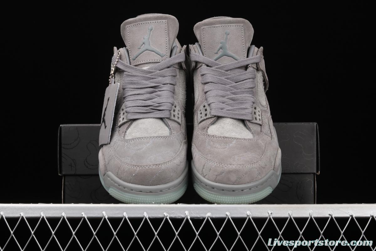 Air Jordan 4 Cool Grey cool gray suede night glossy soled basketball shoes 930155-003