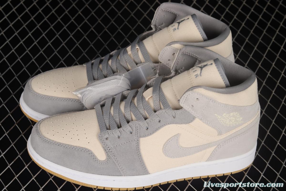 Air Jordan 1 Mid coconut milk mid-top basketball shoes DN4281-100