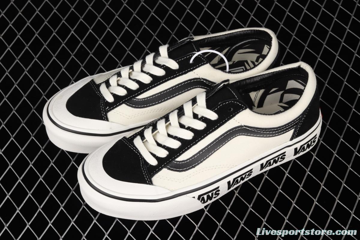 Vans Style 36 new half-crescent black and white side LOGO printed low-top casual board shoes VN0A3ZCJ9IG