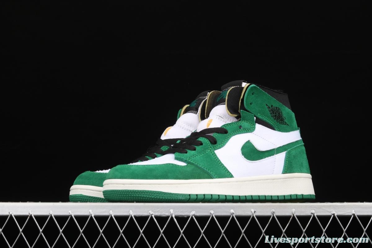 Air Jordan 1 Zoom CMFT StAdidasium Green white and green splicing CT0978-300