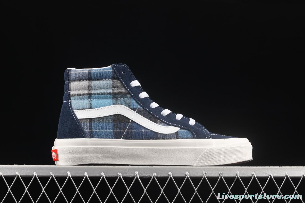 Vans Sk8-Hi x Pendleton joint name plaid series high-top casual board shoes VN0A38GF9GS