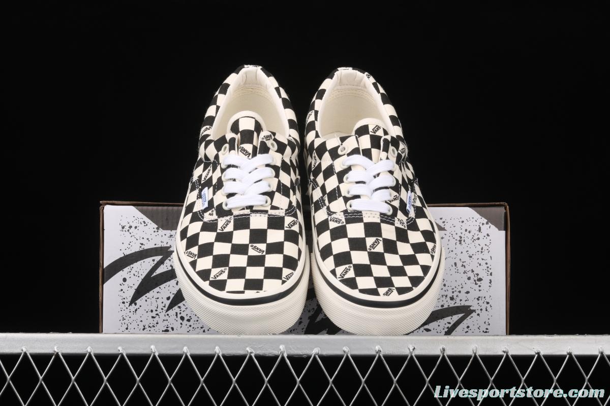 Vans Vault OG Era Lx Vance 20ss high-end branch line black and white checkerboard letter low-top canvas board shoes VN0A4BV4R6R