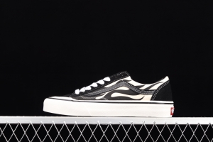 Vans Style 36 half-moon Baotou black-and-white flame low-top sports shoes VN0A3ZCJROF