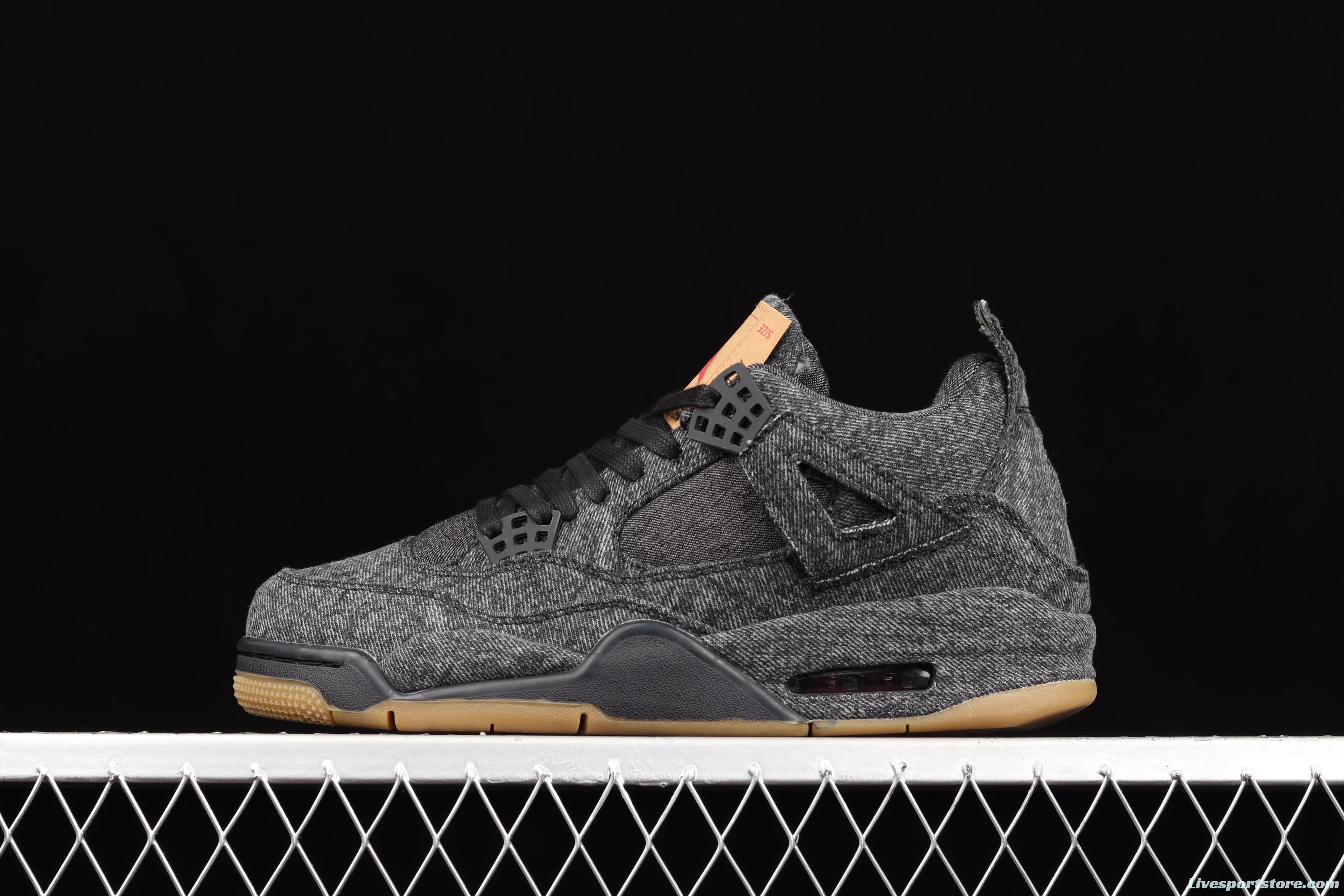 Levi's x Air Jordan 4 Levi joint name tannin black AO2571-001