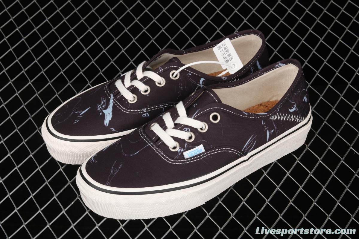 Vans Authentic SF Vance smiling face printing color sole environmental protection canvas board shoes VN0A3MU642C