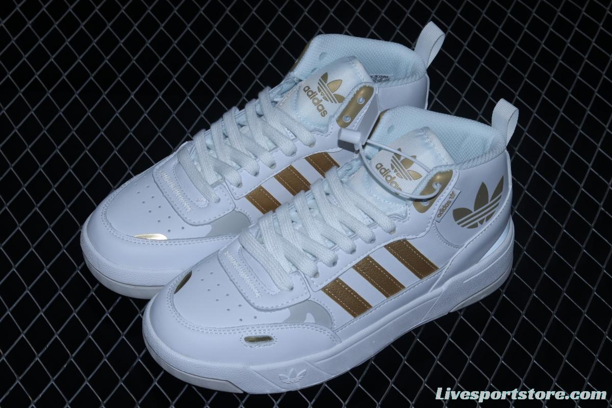 Adidas Post UP H00220 Darth clover middle top casual basketball shoes