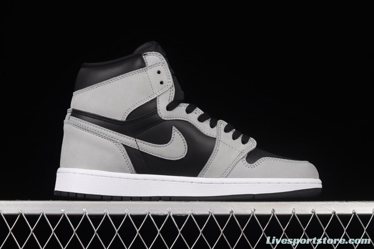 Air Jordan 1 High Gao Bang Gray Panda Shadow Gray 2.0 555088-035