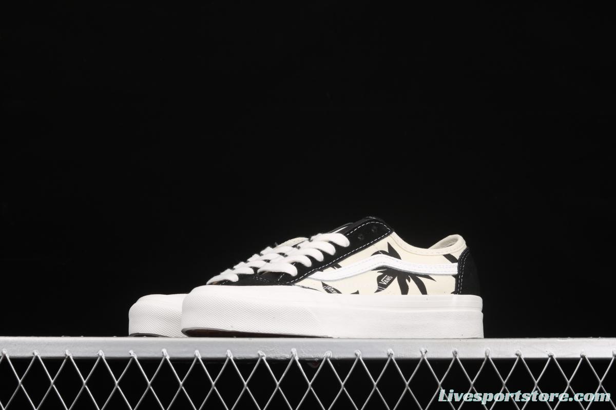 Vans Style 36 Cecon SF PEACEMINUSONE Baotou killer whale white print black maple leaf low-top board shoes VN0A3MVLK0A