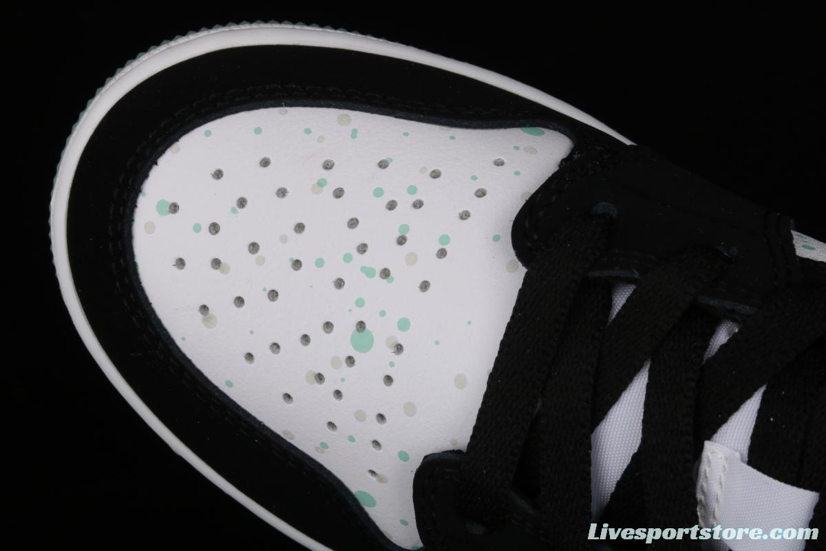 Air Jordan 1 Mid black and white luminous star helps BQ6931-103