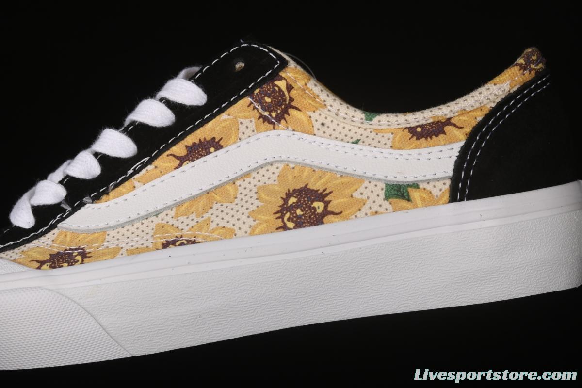 Vans Style 36 SF Sunflower Daisy PEACEMINUSONE short head Limited Edition Skateboard shoes VN0A5HFF6SR