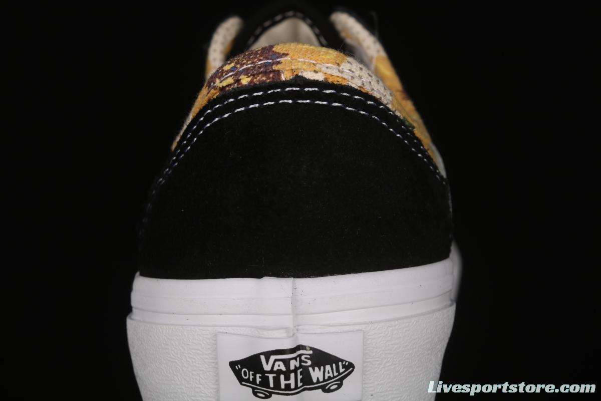 Vans Style 36 SF Sunflower Daisy PEACEMINUSONE short head Limited Edition Skateboard shoes VN0A5HFF6SR