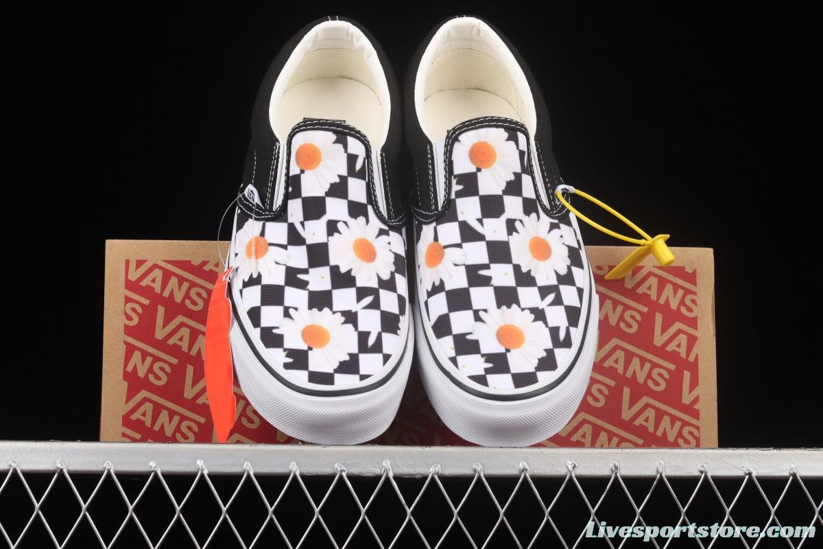 Vans Era black and white checkerboard daisies Loafers Shoes canvas shoes VN0A5JMHB0B