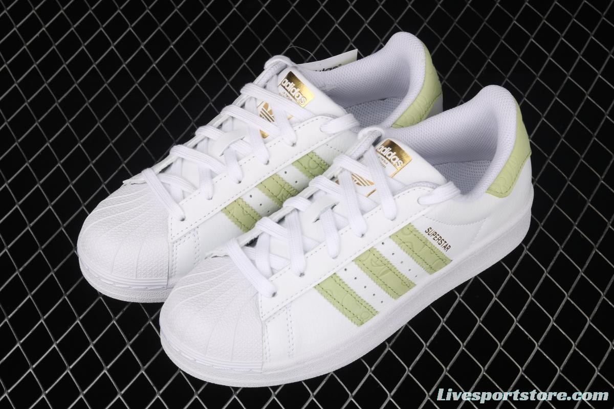 Adidas Originals Superstar FW3568 shell head and tea striped top layer casual board shoes