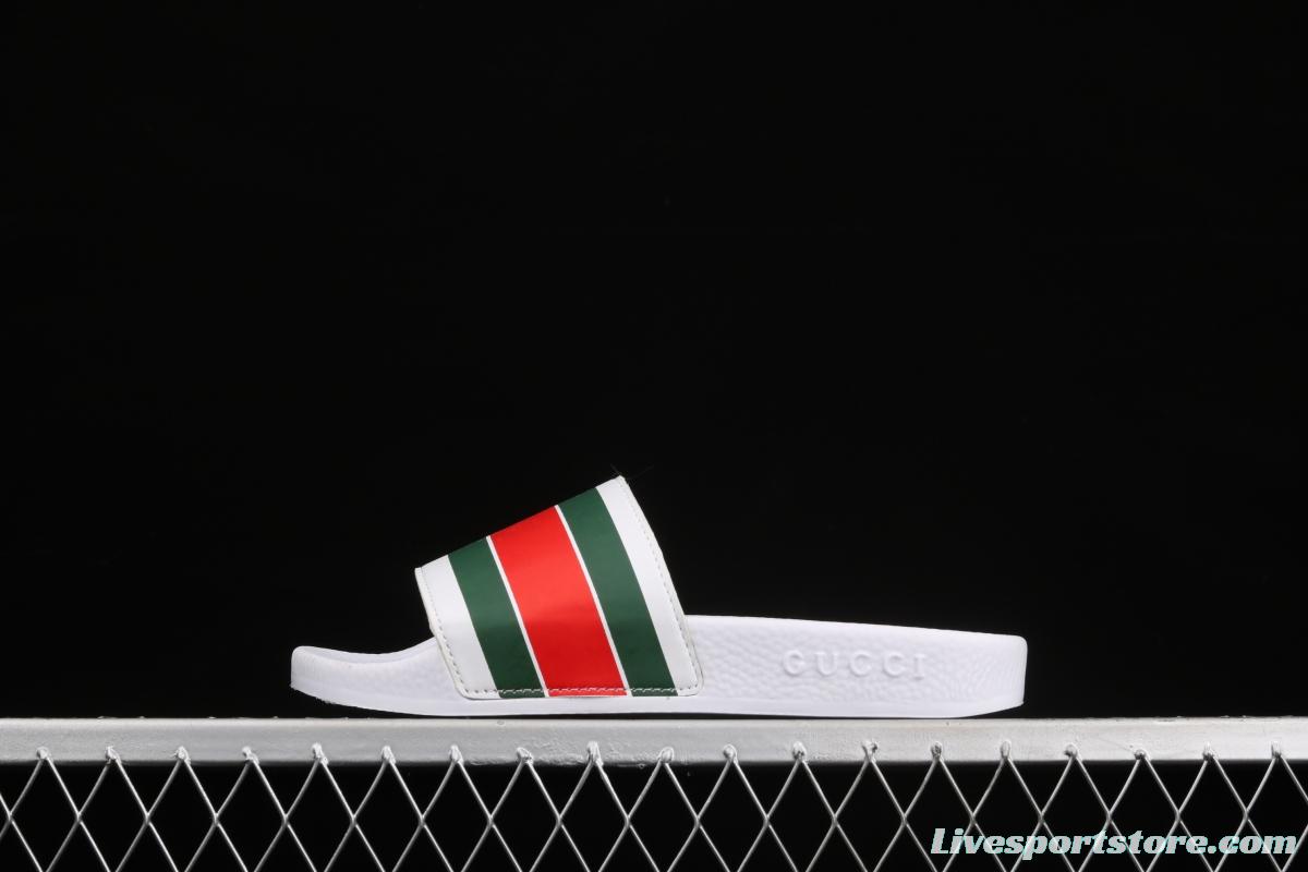 Gucci summer trend couple casual slippers white, green and red