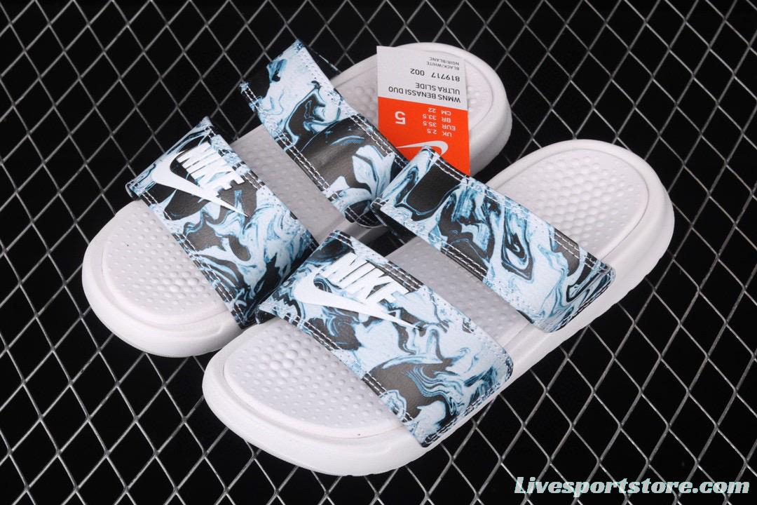 NIKE Benassi Swoosh # double belt ninja slipper series # authentic slippers life all kinds of summer beach slippers 819717-002