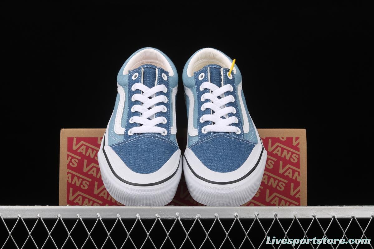 Vans Style 36 half-moon jeans blue side stripes low-edge sports board shoes VN0A38G1Q69