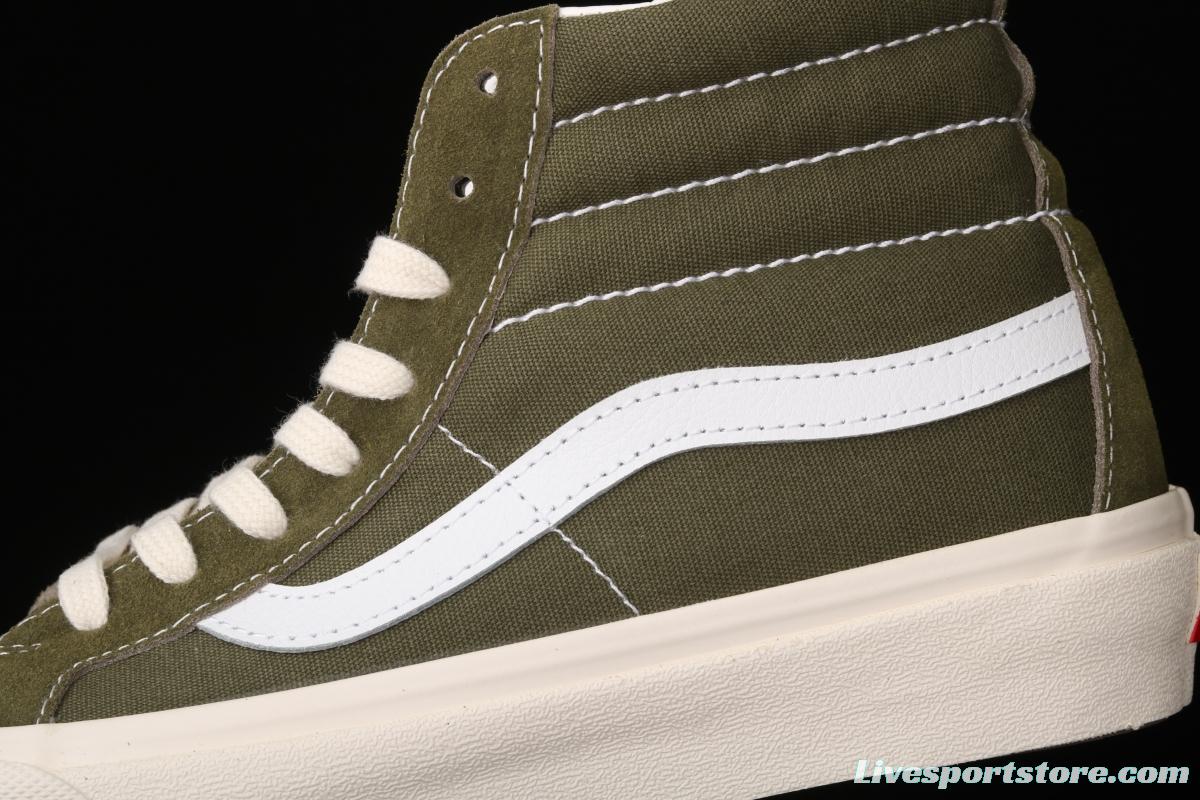 Vans SK8-Hi Vault OG army green high-top canvas shoes VN0OZE8XY