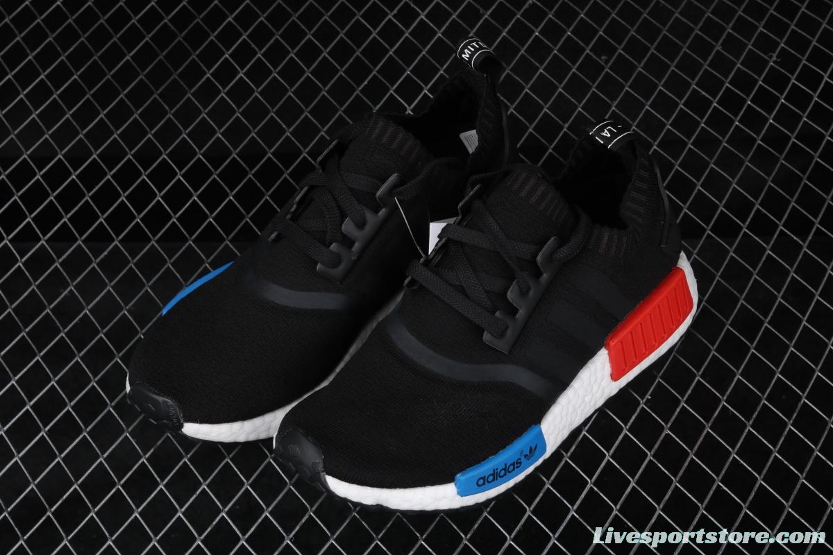 Adidas NMD_R1 Boost competes for S79168 black, blue and red color matching. Dongguan original large particles feel super soft.