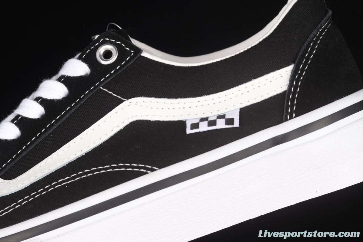 Vans Skate Classics Old Skool Anaheim side checkerboard black and white classic low-top casual board shoes VN0A5FCBY28