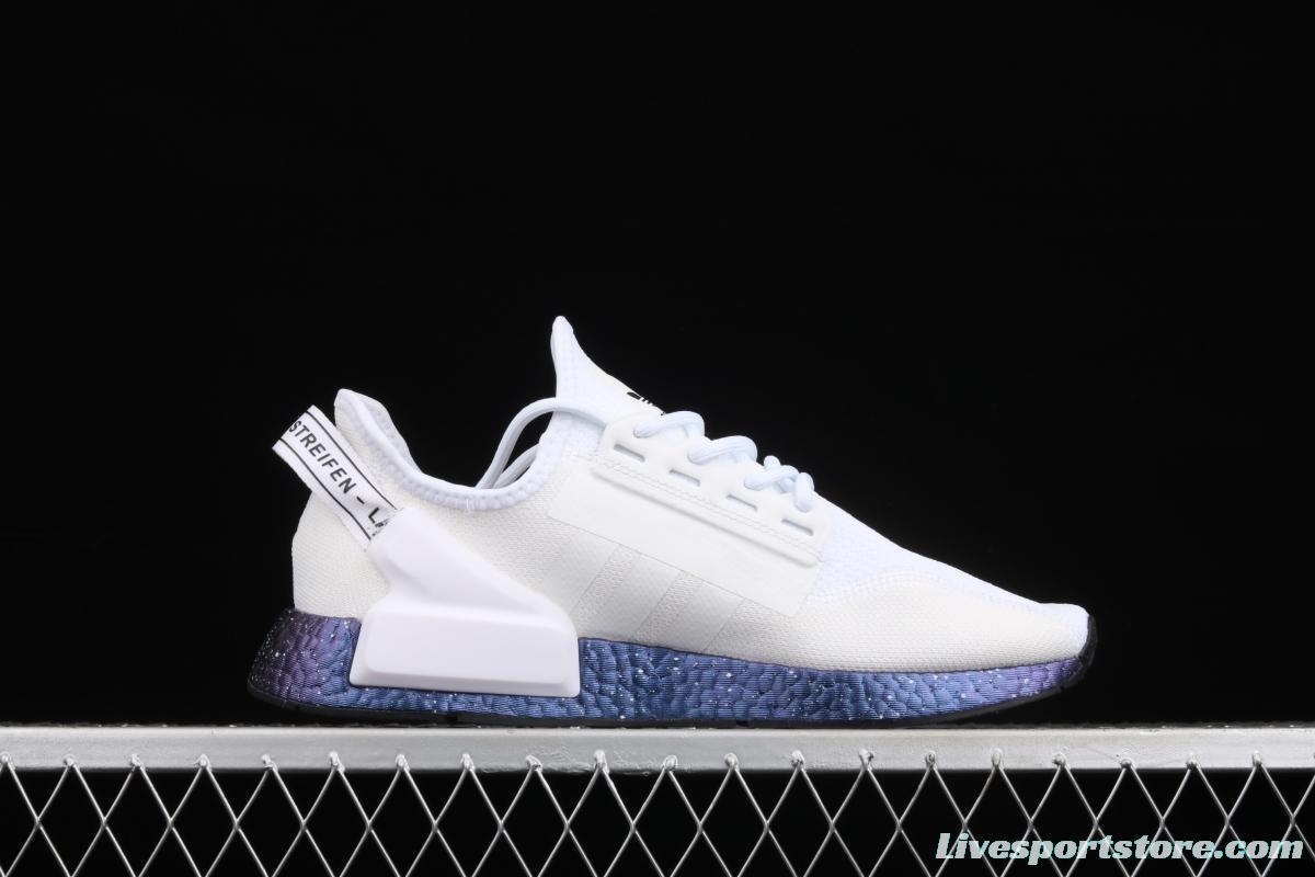 Adidas NMD R1 Boost V2 GX5163 second generation elastic knitted face running shoes