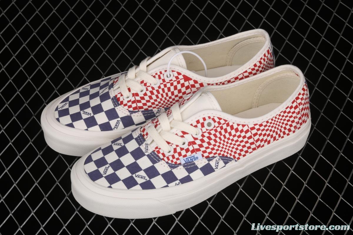 Vans Vault OG Authentic Lx high-end branch line impact color checkerboard retro low-side canvas skateboard shoes VN0A4BV91XR