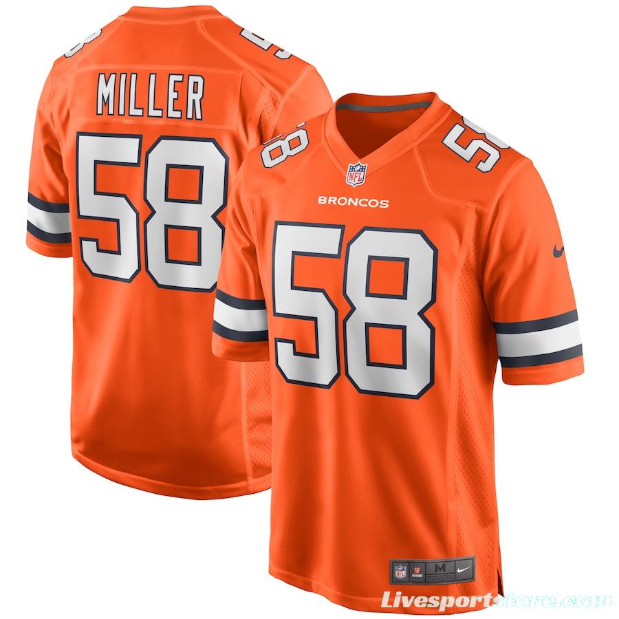 Men's Von Miller Orange Alternate Player Limited Team Jersey