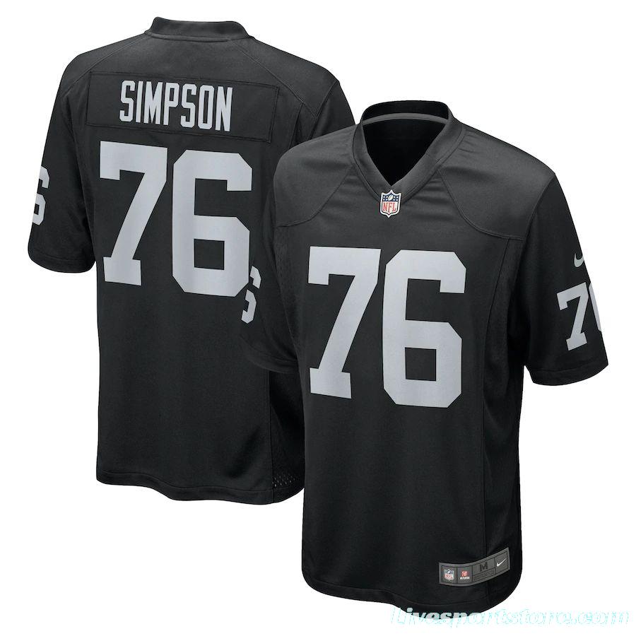 Men's John Simpson Black Player Limited Team Jersey