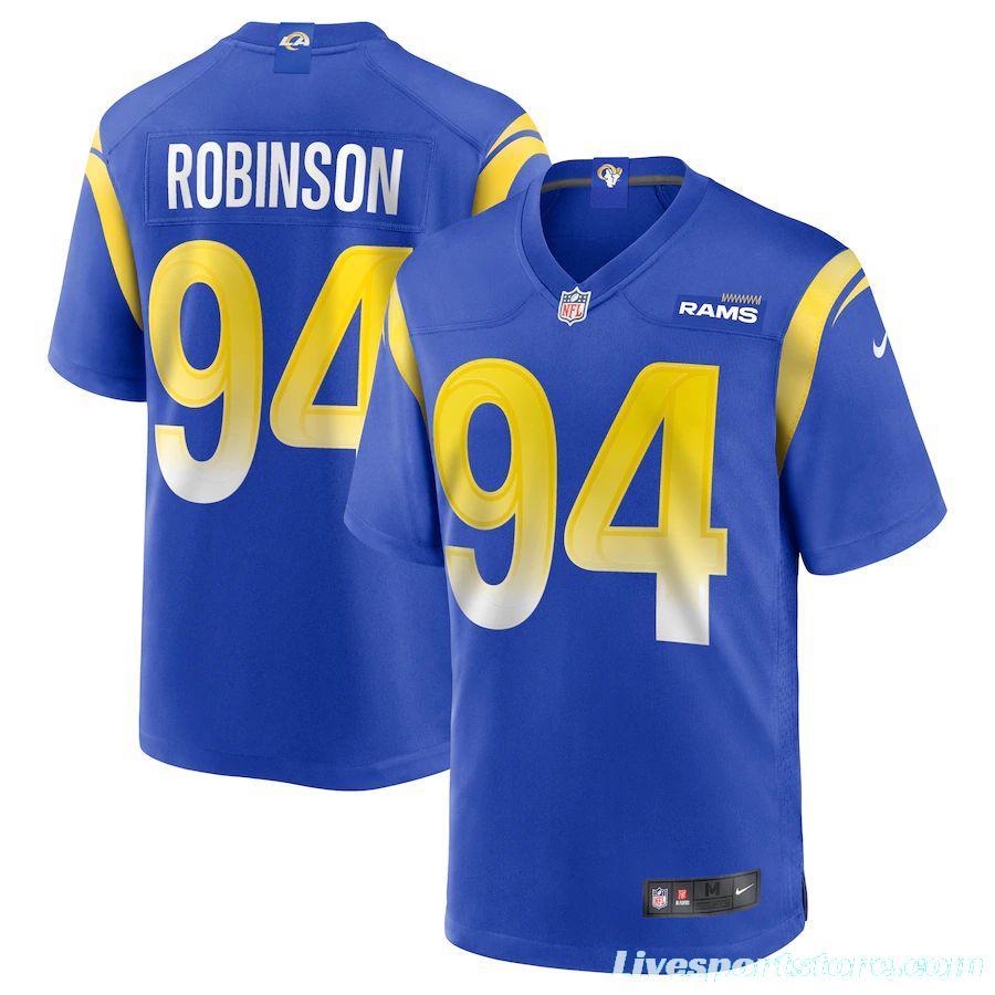 Men's A'Shawn Robinson Royal Player Limited Team Jersey