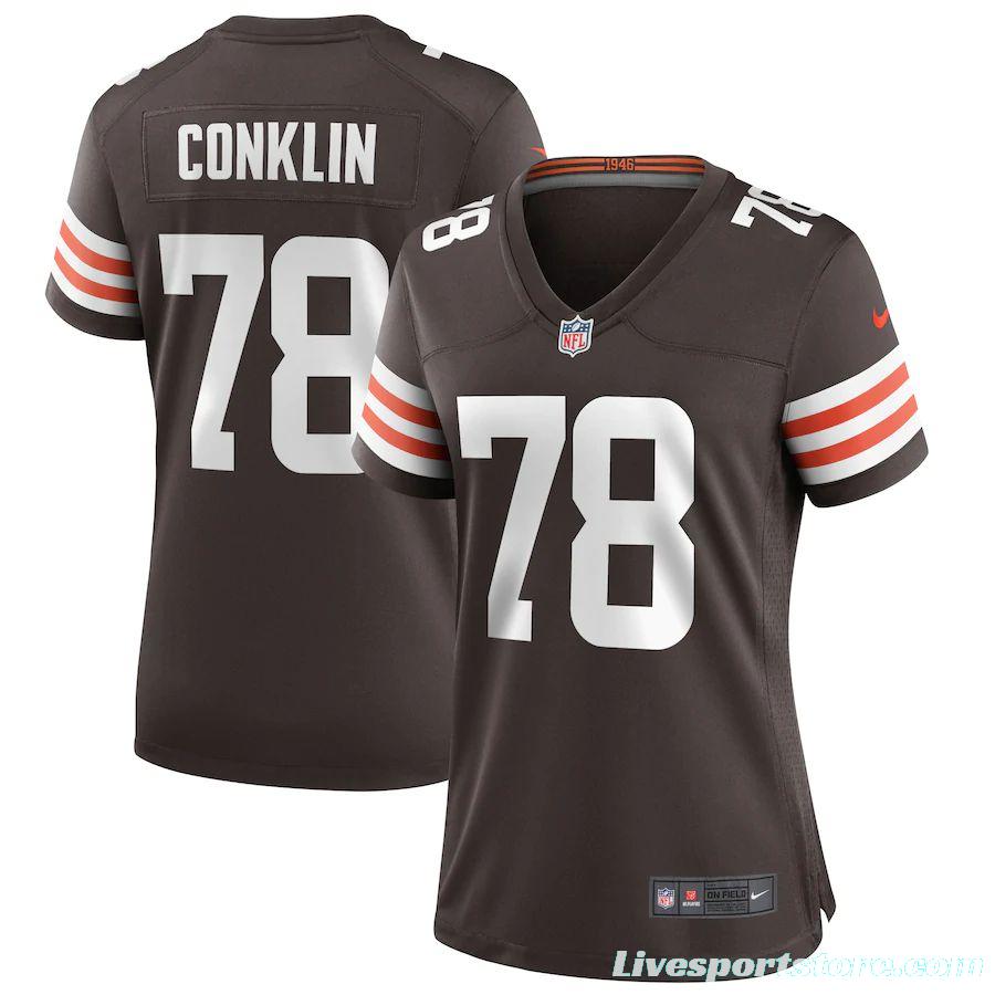 Women's Jack Conklin Brown Player Limited Team Jersey